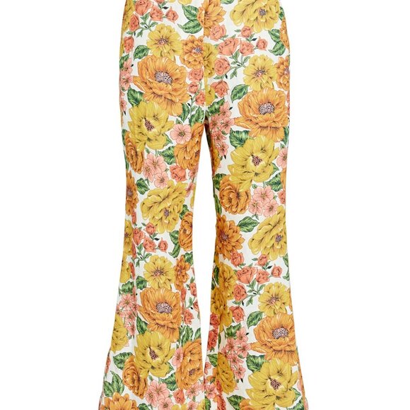 ZIMMERMANN Poppy Cropped Linen Flare Pants - Picture 3 of 12